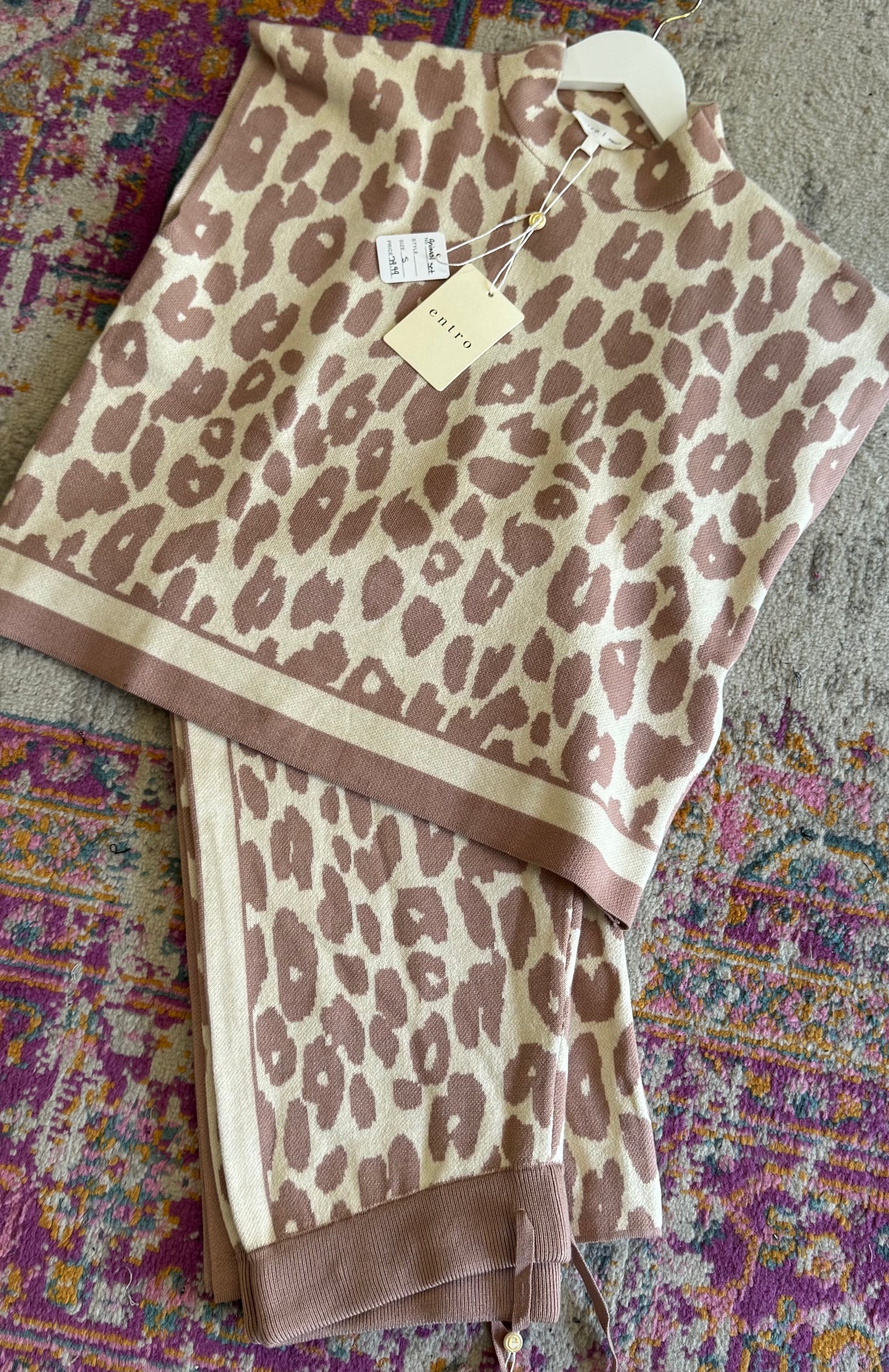 Animal Print Sweater Set
