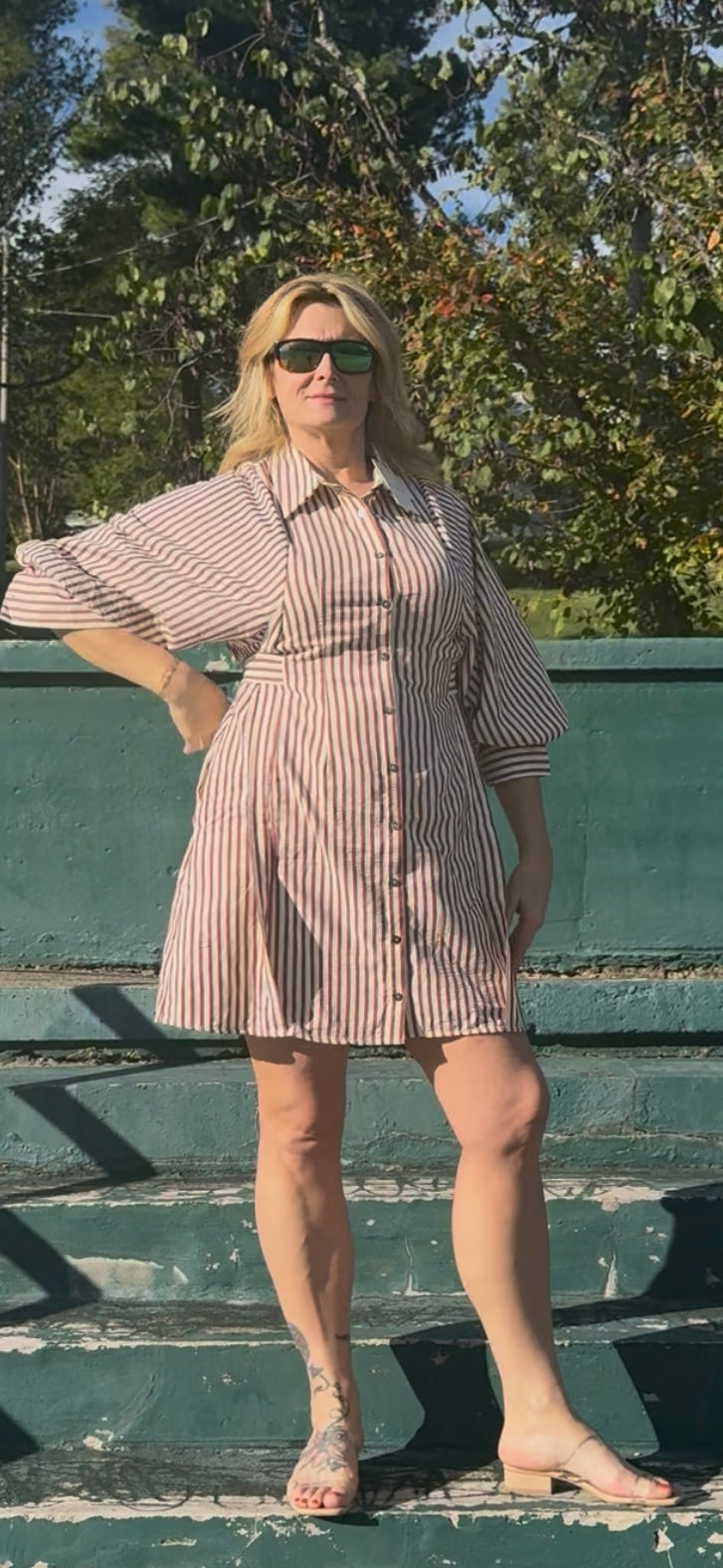 Red Brick Tie Dress