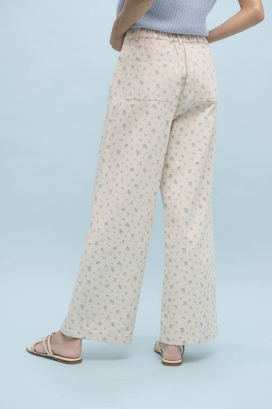 Blue Floral Pants