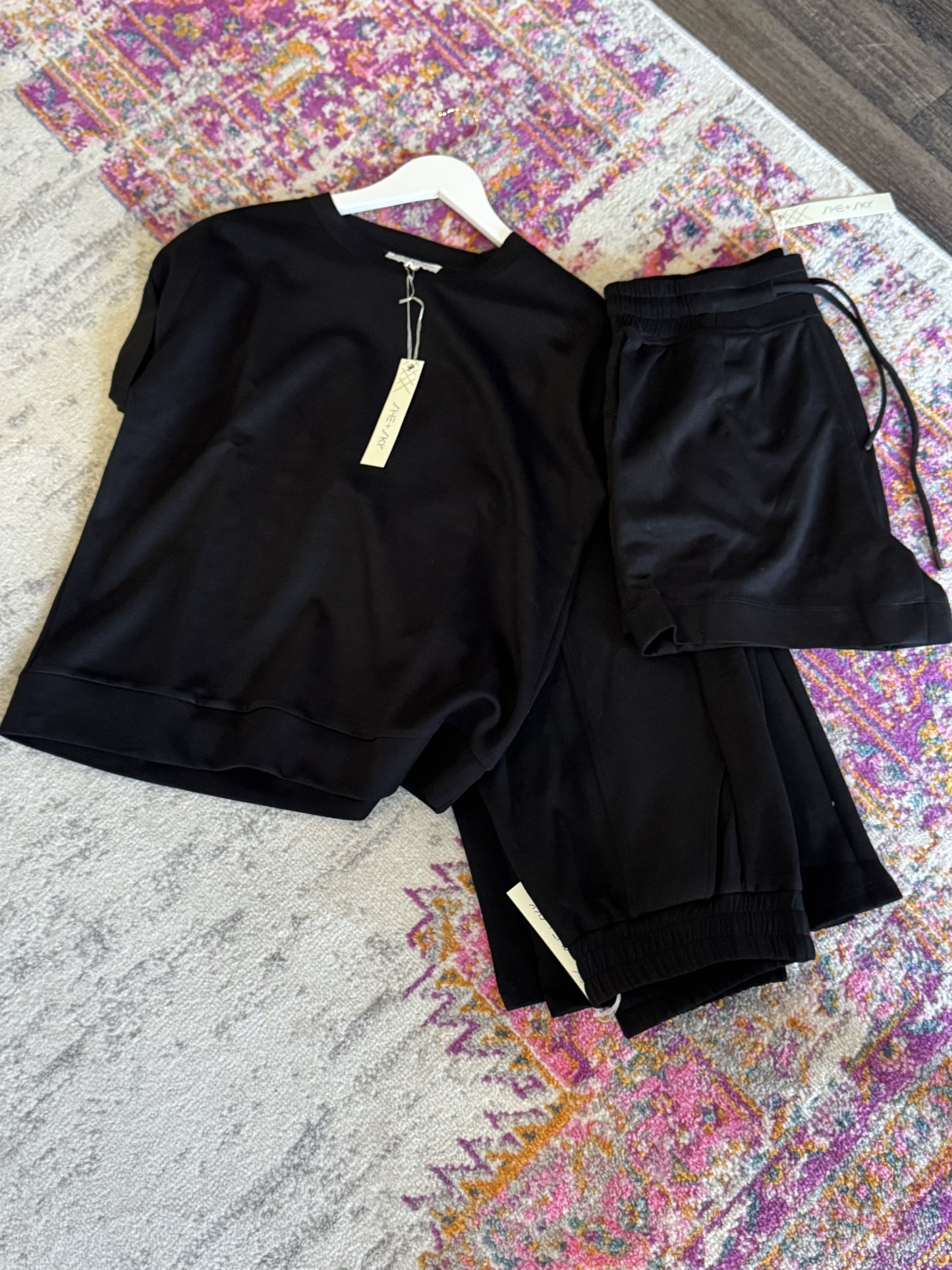 Black scuba soft shorts