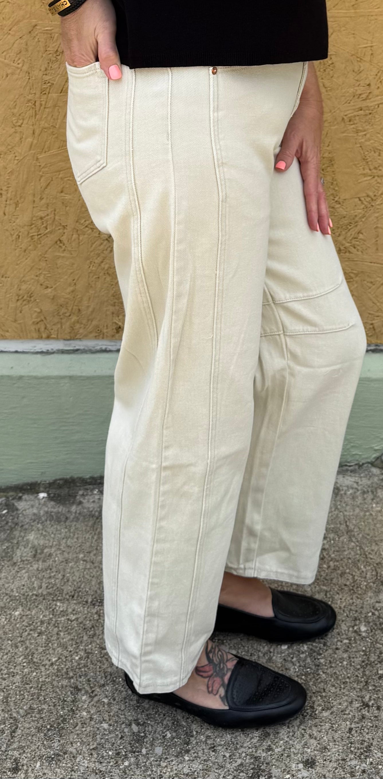 Almond Barrel Denim