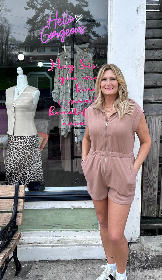 Heavy knit romper