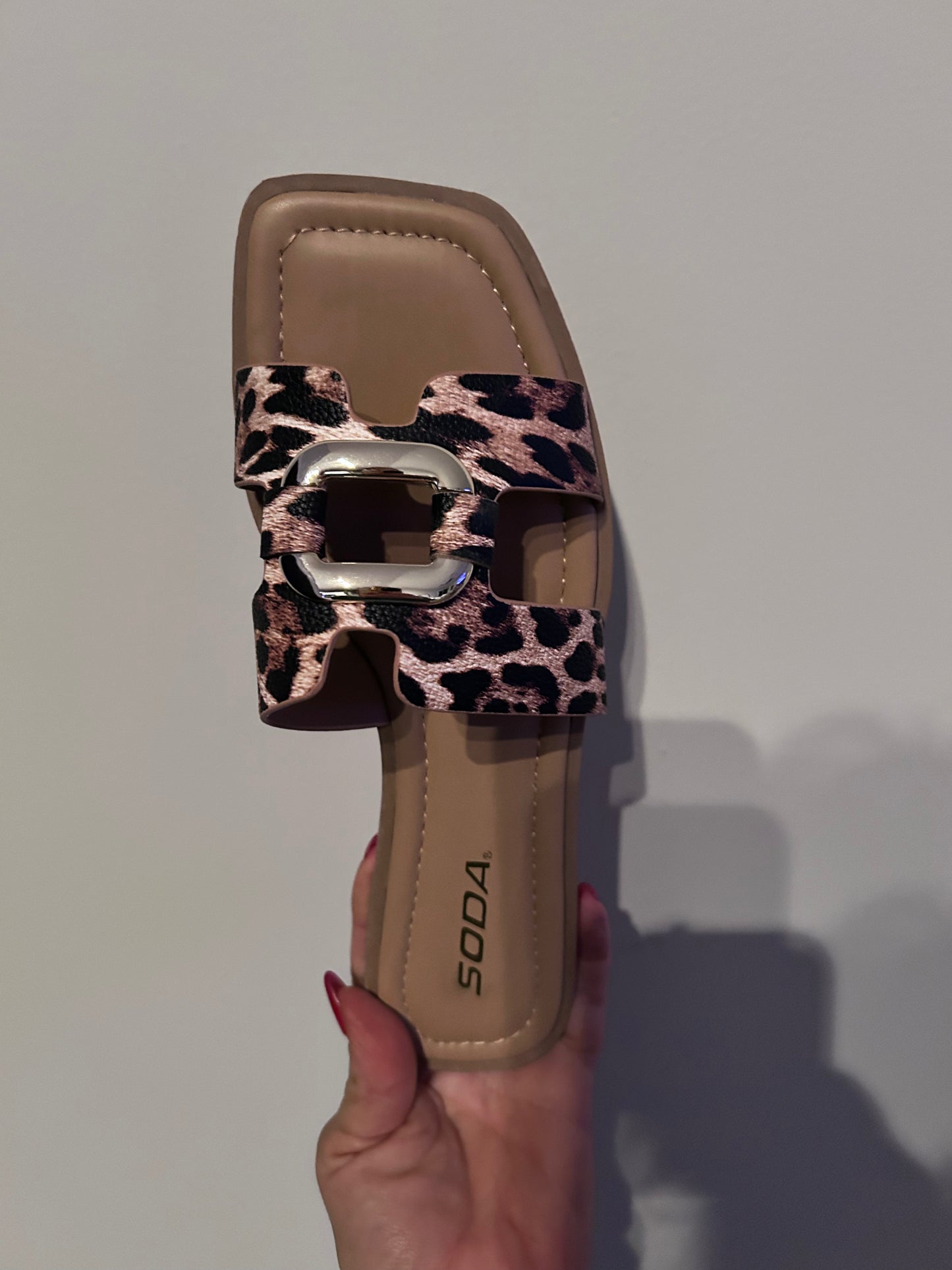 Leopard print sandal