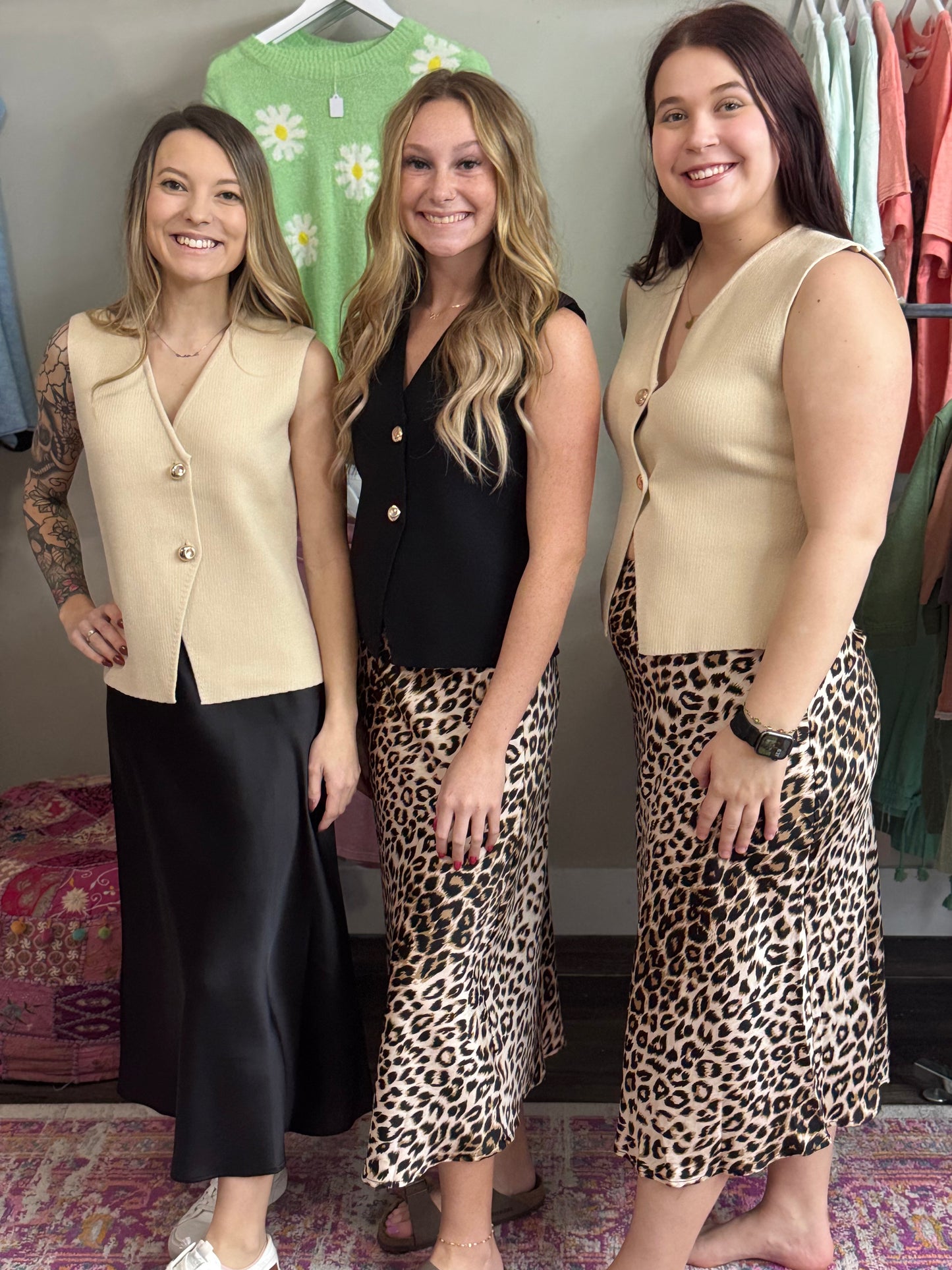 Mocha Cheetah Print Midi Skirt