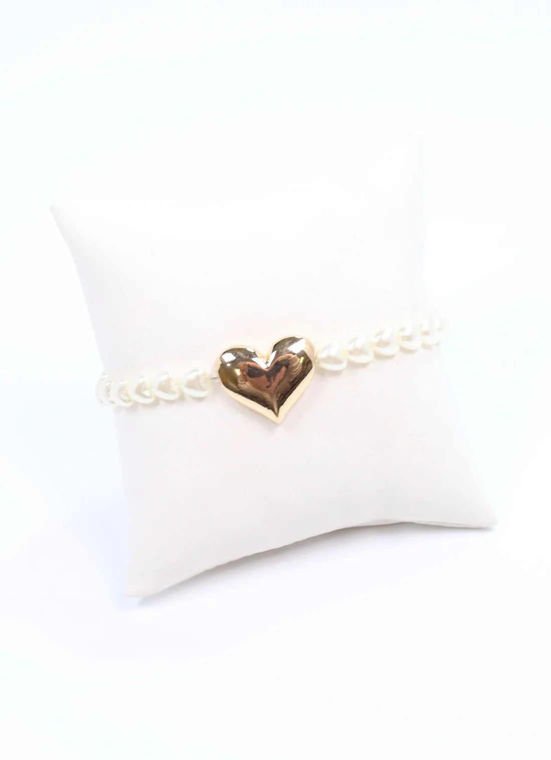 Dominick Heart Pearl Bracelet CREAM