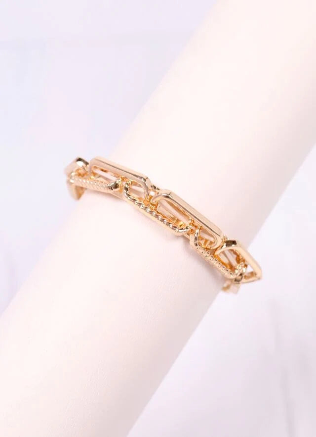 Ursula Stretch Link Bracelet Gold