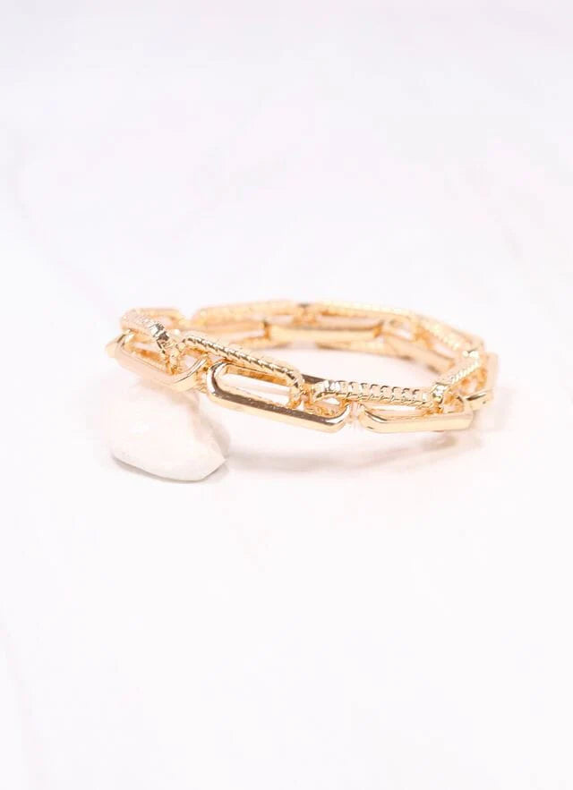 Ursula Stretch Link Bracelet Gold