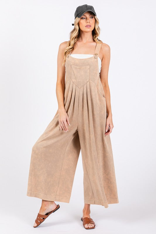 Scuba Mineral Washed Overall Jumpsuit