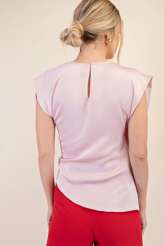 Round Neck Wrap Top