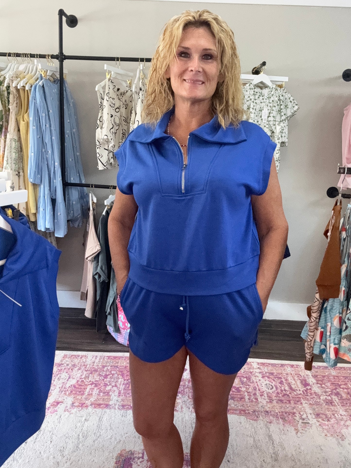 Scuba 1/2 zip short set